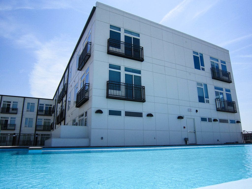 apartment building with pool easytrim